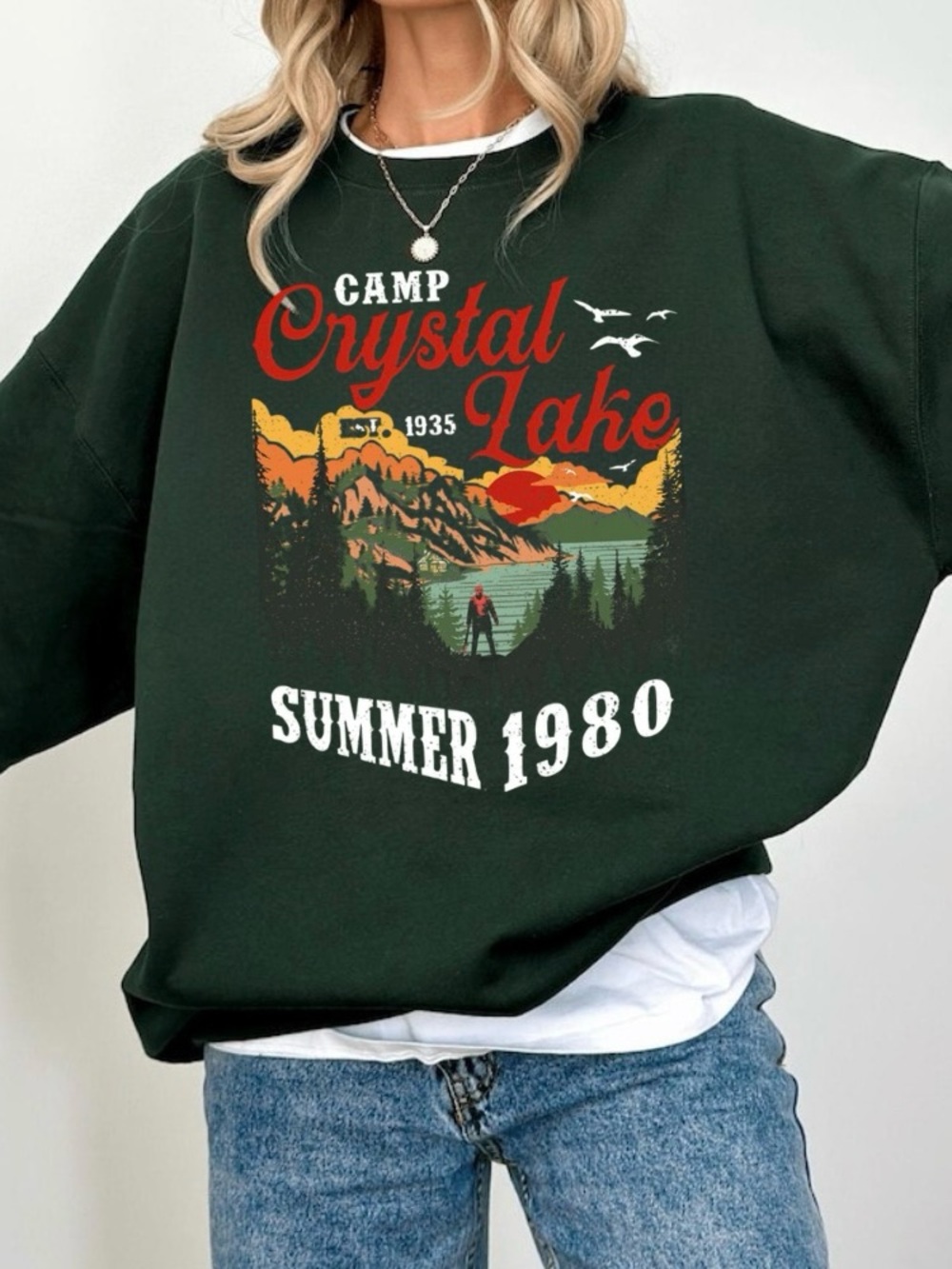 Camp Crystal Lake Summer 1980 Sweatshirt The 13th Jason Voorhees Horror Movie